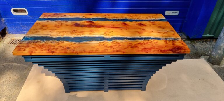 yew resin river table bespoke joinery handcrafted furniture uk